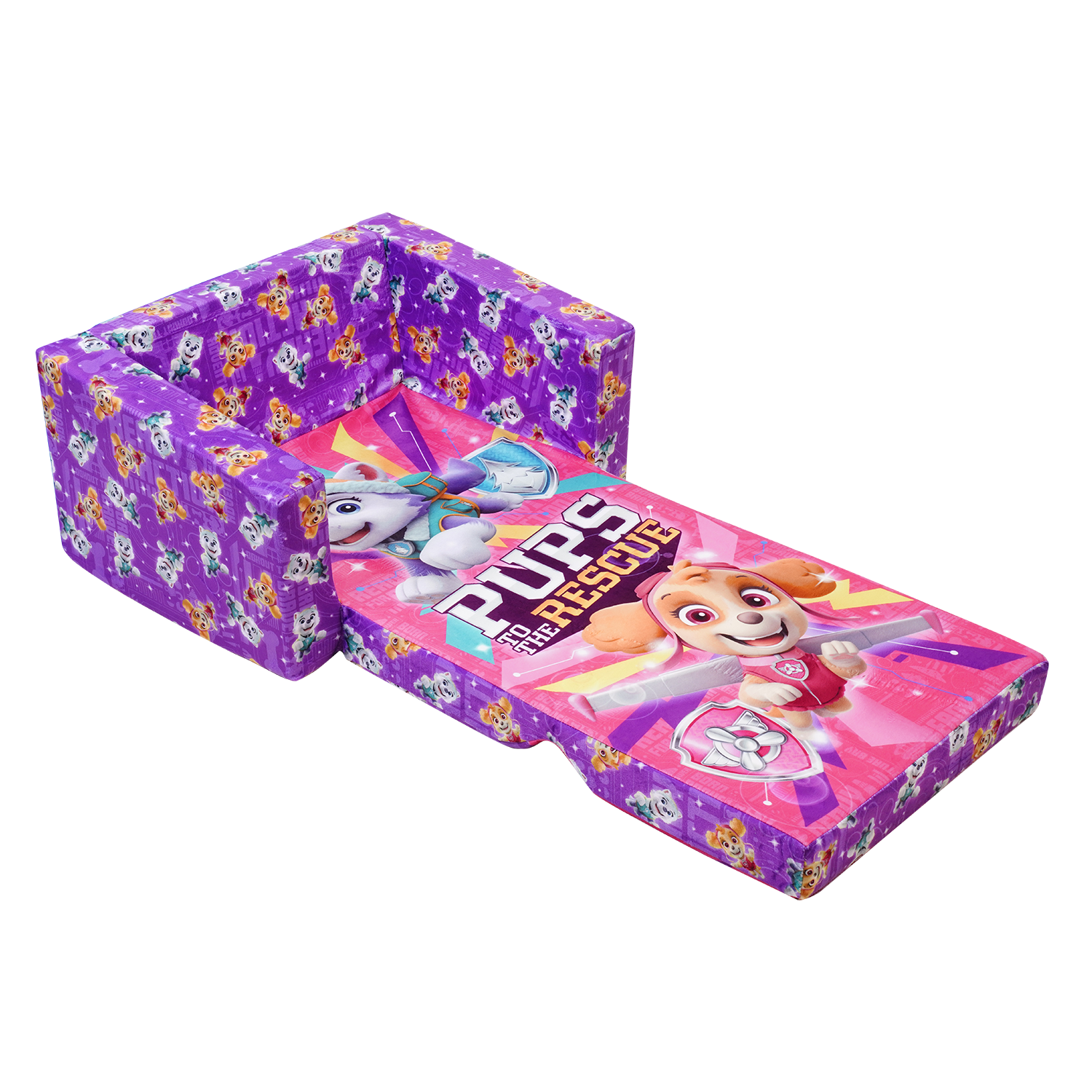 Paw Patrol Skye Kids Flip Out Sofa Purple Gift Playground
